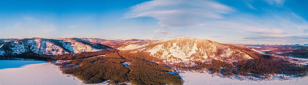 冰雪旅游航拍阿尔山冰雪荒原背景