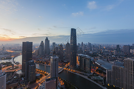 珠海夜景天津海河背景