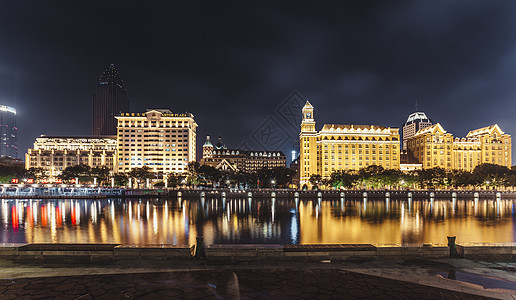 泰安道夜景背景