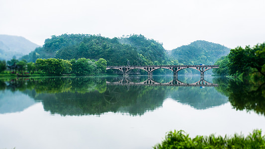 浙江嘉兴风景在水中的倒影背景