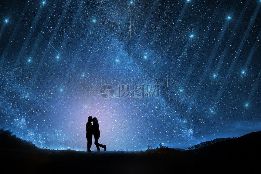 星空下的吻图片素材_免费下载_jpg图片格式_V