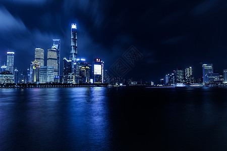 科技建筑上海大气城市夜景陆家嘴背景