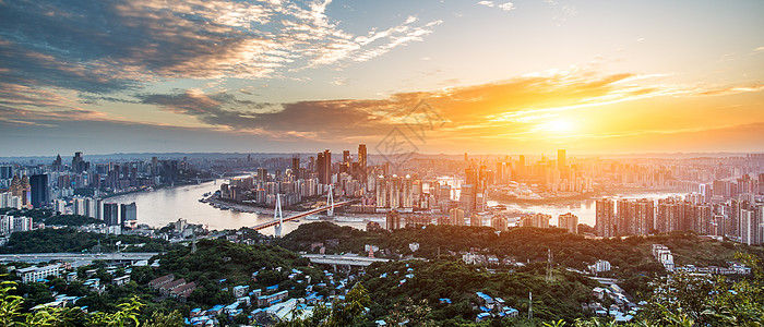 浪漫城市风景重庆城市风光背景