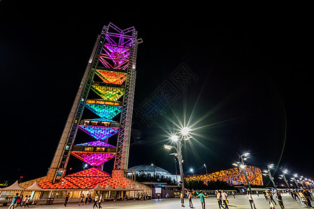 大连奥林匹克广场北京奥林匹克公园玲珑塔背景