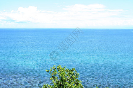 蓝天白云大海巴厘岛海水美景背景