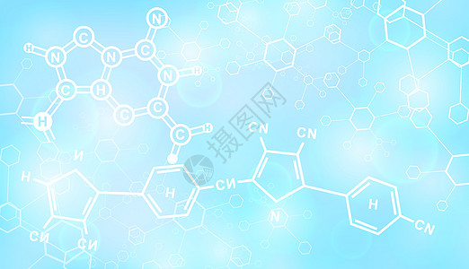 医疗科技分子背景背景图片