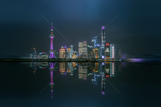 上海外滩陆家嘴夜景图片