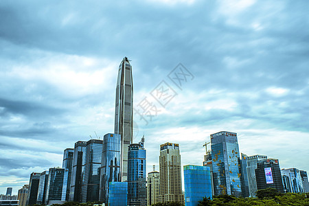 地产意境图城市建筑风光云朵背景图背景