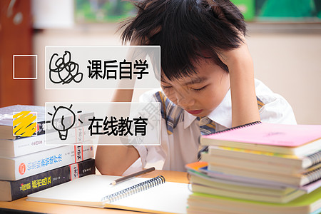 苦恼孩子遇到难题的学生设计图片