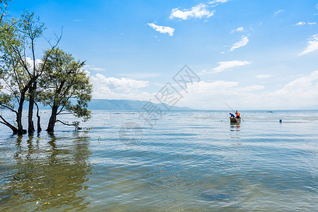 大理旅拍云南大理洱海风光背景