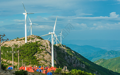 武功山帐篷节括苍山景观背景