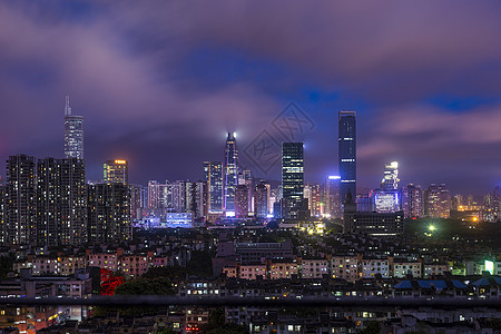 夜景深圳背景图片