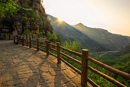 云台山日出美景图片素材