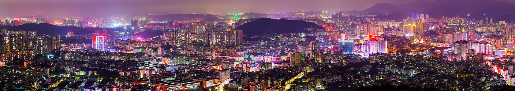 深圳房子城市夜景背景
