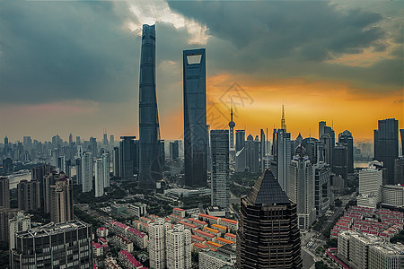 上海中心大厦夜景城市之巅背景