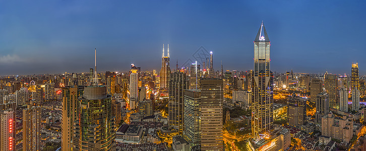 全景上海夜景森林高清图片