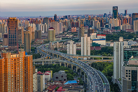 南北高架路交通运输马路高清图片