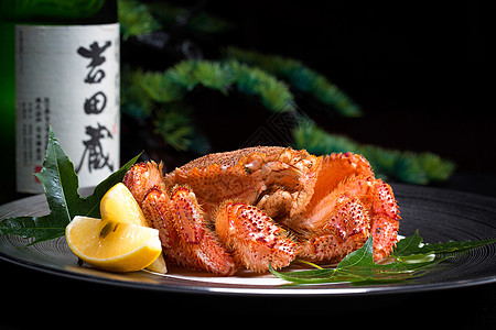 日韩料理日本海鲜料理螃蟹背景