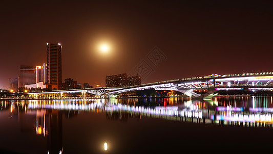 山西汾河汾河夜景背景