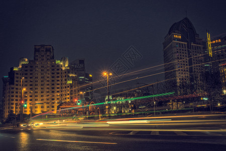 街景夜晚上海街景背景