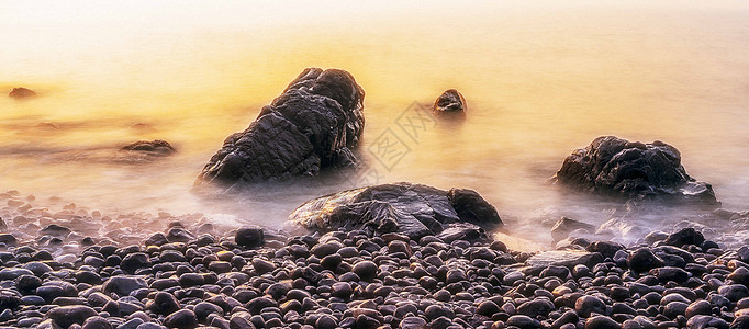 花岙岛清晨流水图片