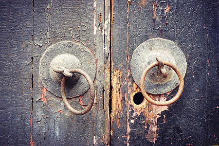 中国元素铜锁大门高清图片