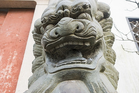 中国元素镇宅狮子石雕图片