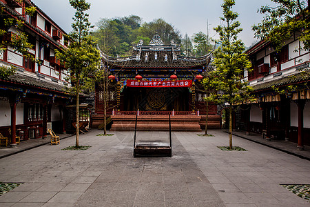 古花纹四川青城山背景