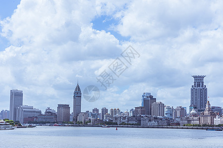 浦西外滩黄浦江万国建筑背景图片