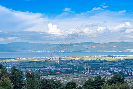 崇圣寺三塔旅游大理风光背景