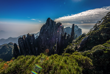 阳光光斑三清山背景