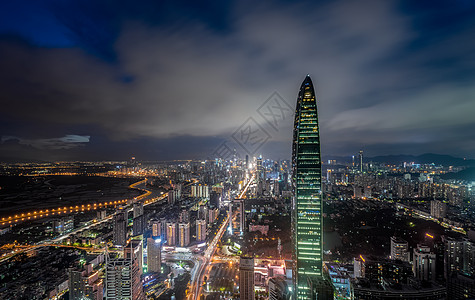 夜景大街深圳夜景城市建筑风光背景