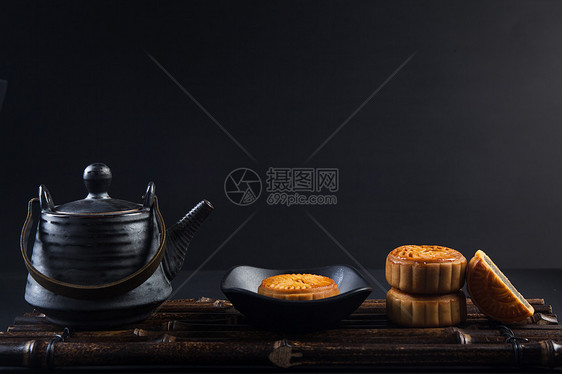 月饼与茶道图片