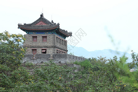 阴山岩画古城楼背景