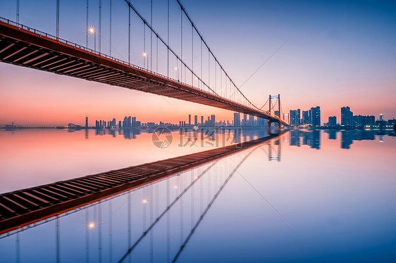 武汉风光夜景鹦鹉洲长江大桥图片