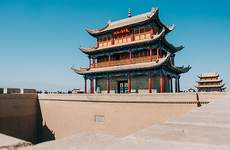 嘉峪关站嘉峪关景区风景背景