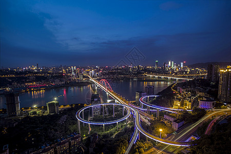 建筑外墙夜景重庆立体交通夜景图背景