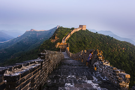 北京景点永远的辉煌—金山岭长城背景