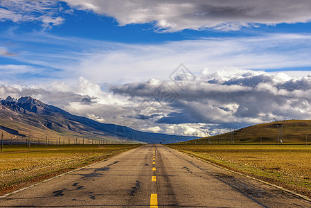 青海公路西藏阿里之路自然美景背景