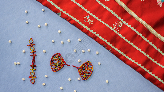 旗袍盘扣中国传统元素高清图片