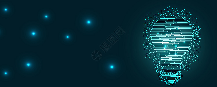 智能灯泡粒子科技与灵感设计图片