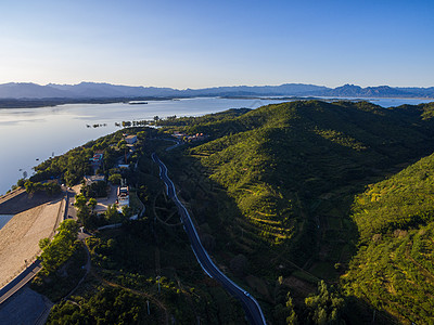 航拍北京密云水库风景高清图片