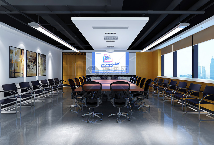 大型会议室效果图图片