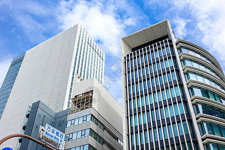 日本街景银座的办公楼背景图片