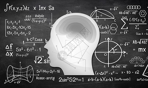 数学公式思考书架创意思考图设计图片