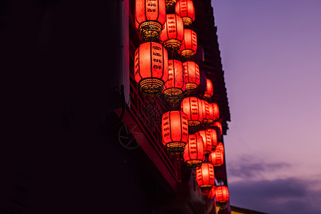 古代新年中国风的灯笼背景
