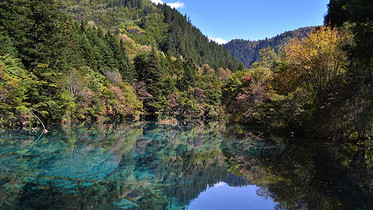 九寨沟五花海风景照片图片