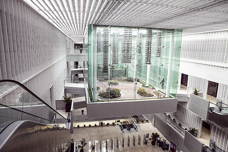 浦东图书馆空中花园背景图片
