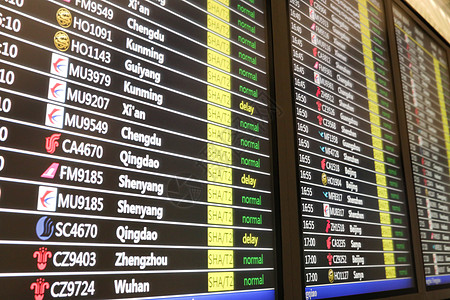 LED显示器机场航班信息公告栏背景