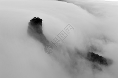 竖版水墨画贵州铜仁梵净山水墨画风景照背景